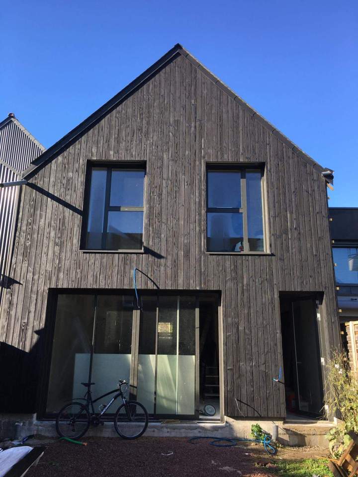 Pose de bardage en bois à Rennes