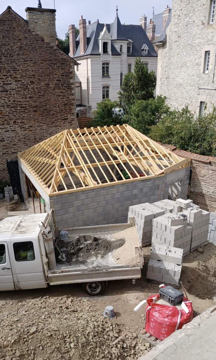 huraultconstructionbois chateaugiron extension charpente